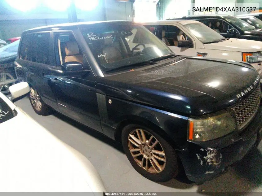2010 Land Rover Range Rover Hse VIN: SALME1D4XAA310537 Lot: 42427151