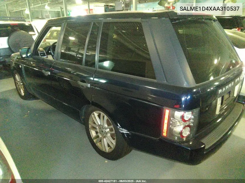 2010 Land Rover Range Rover Hse VIN: SALME1D4XAA310537 Lot: 42427151