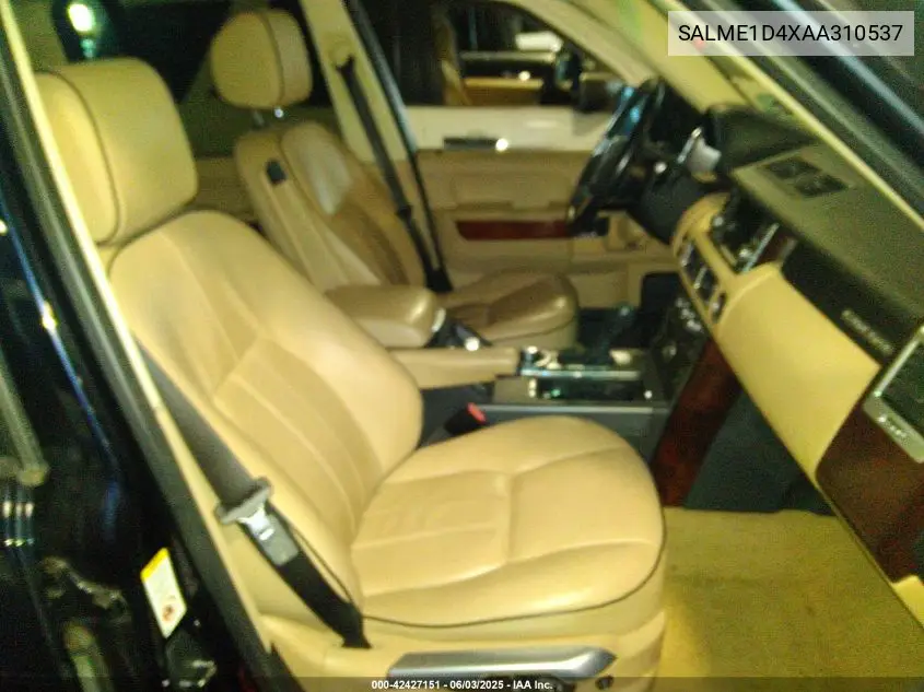 2010 Land Rover Range Rover Hse VIN: SALME1D4XAA310537 Lot: 42427151