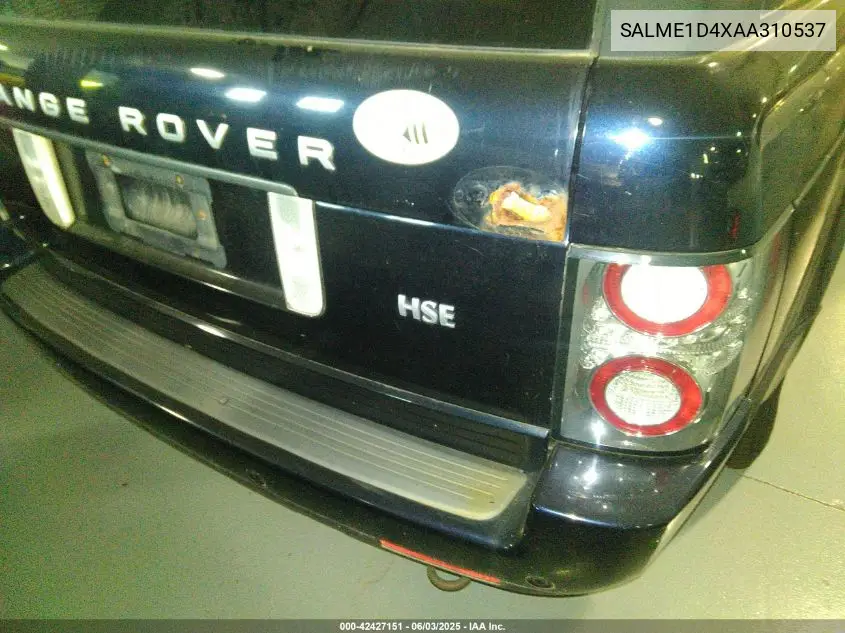 2010 Land Rover Range Rover Hse VIN: SALME1D4XAA310537 Lot: 42427151