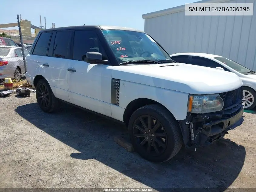 2011 Land Rover Range Rover Supercharged VIN: SALMF1E47BA336395 Lot: 42532090