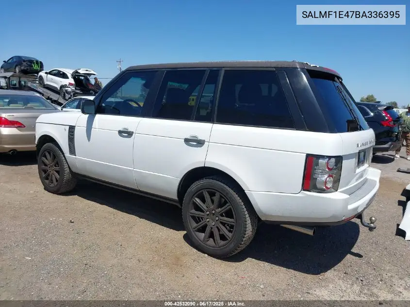 2011 Land Rover Range Rover Supercharged VIN: SALMF1E47BA336395 Lot: 42532090