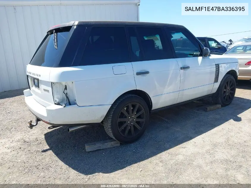 2011 Land Rover Range Rover Supercharged VIN: SALMF1E47BA336395 Lot: 42532090