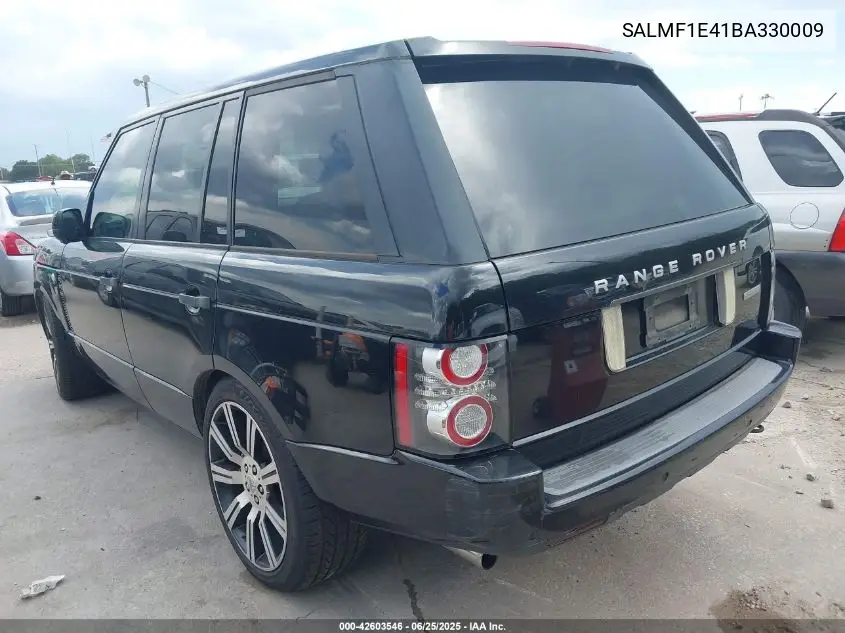 2011 Land Rover Range Rover Supercharged VIN: SALMF1E41BA330009 Lot: 42603546