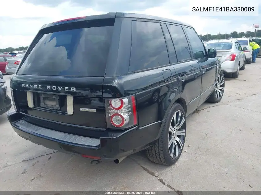 2011 Land Rover Range Rover Supercharged VIN: SALMF1E41BA330009 Lot: 42603546
