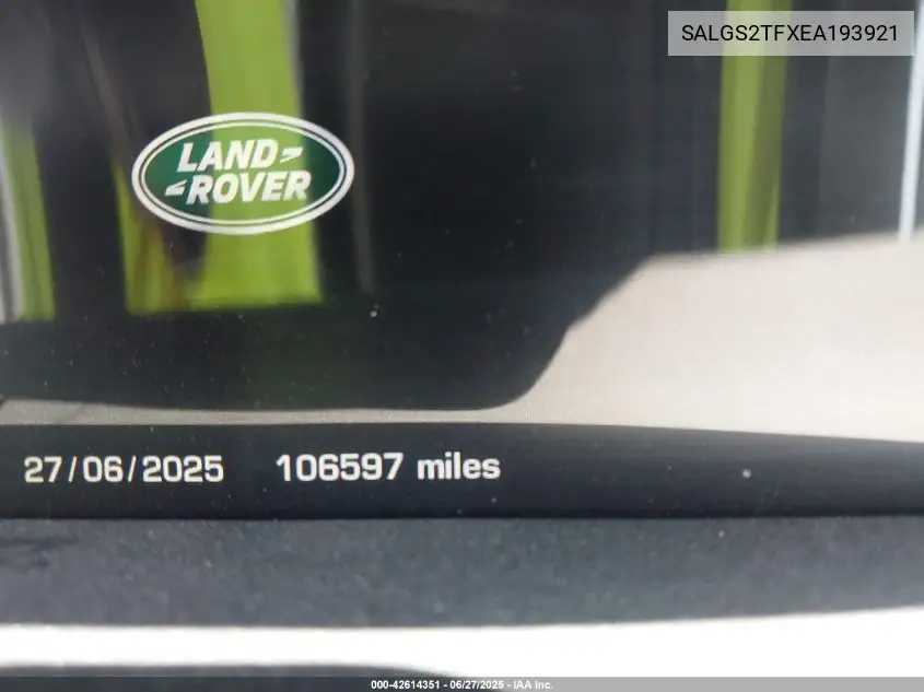 2014 Land Rover Range Rover 5.0L V8 Supercharged/5.0L V8 Supercharged Ebony Edition VIN: SALGS2TFXEA193921 Lot: 42614351