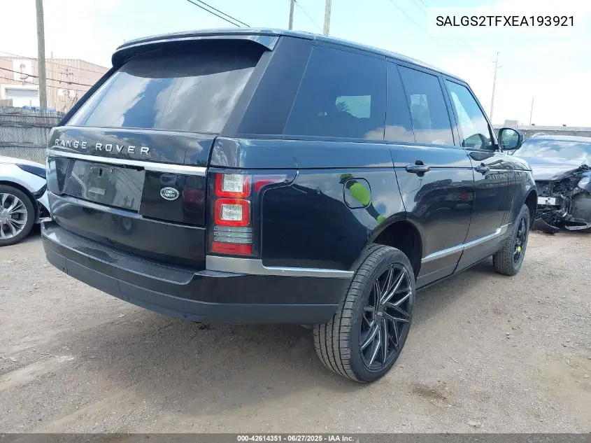 2014 Land Rover Range Rover 5.0L V8 Supercharged/5.0L V8 Supercharged Ebony Edition VIN: SALGS2TFXEA193921 Lot: 42614351