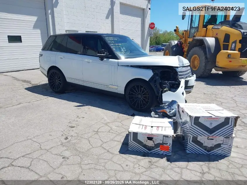 2015 Land Rover Range Rover Supercharged VIN: SALGS2TF9FA240423 Lot: 12302128