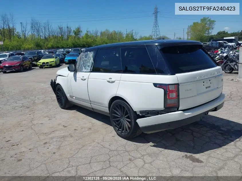 2015 Land Rover Range Rover Supercharged VIN: SALGS2TF9FA240423 Lot: 12302128