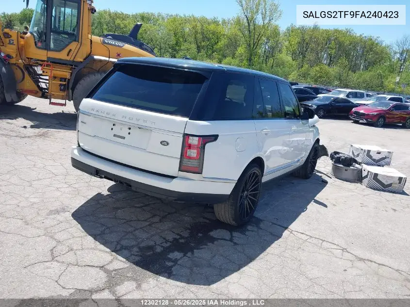 2015 Land Rover Range Rover Supercharged VIN: SALGS2TF9FA240423 Lot: 12302128