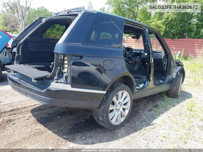 2017 Land Rover Range Rover 5.0L V8 Supercharged VIN: SALGS2FE7HA362672 Lot: 42607103
