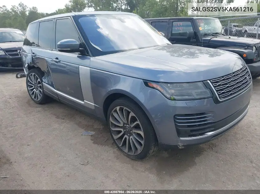 2019 Land Rover Range Rover 3.0L V6 Supercharged Hse VIN: SALGS2SV5KA561216 Lot: 42567954
