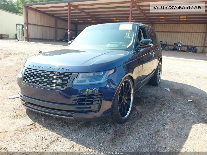 2019 Land Rover Range Rover 3.0L V6 Supercharged Hse VIN: SALGS2SV6KA517709 Lot: 42587397