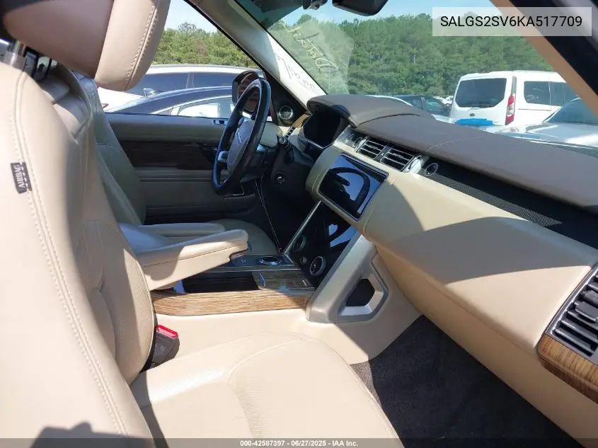 2019 Land Rover Range Rover 3.0L V6 Supercharged Hse VIN: SALGS2SV6KA517709 Lot: 42587397