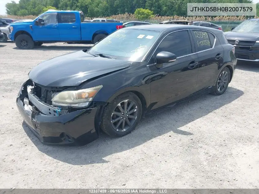 2011 Lexus Ct VIN: JTHKD5BH0B2007579 Lot: 12337459