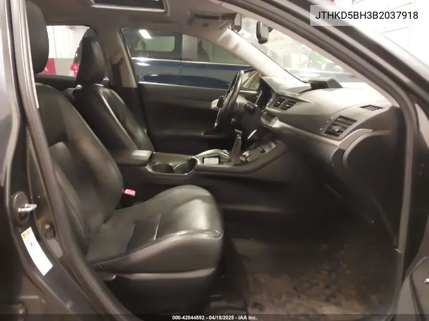 2011 Lexus Ct 200H Premium VIN: JTHKD5BH3B2037918 Lot: 42044592