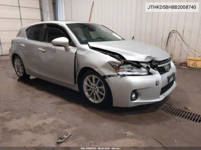 2011 Lexus Ct 200 VIN: JTHKD5BH8B2008740 Lot: 42569138