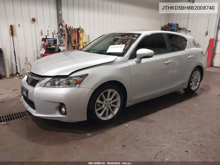 2011 Lexus Ct 200 VIN: JTHKD5BH8B2008740 Lot: 42569138