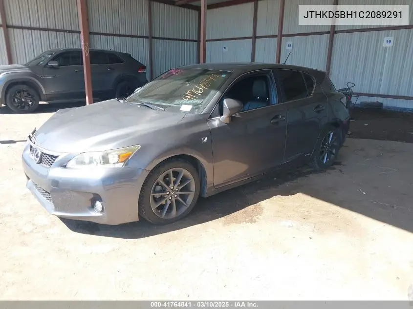 2012 Lexus Ct 200H Premium VIN: JTHKD5BH1C2089291 Lot: 41764841