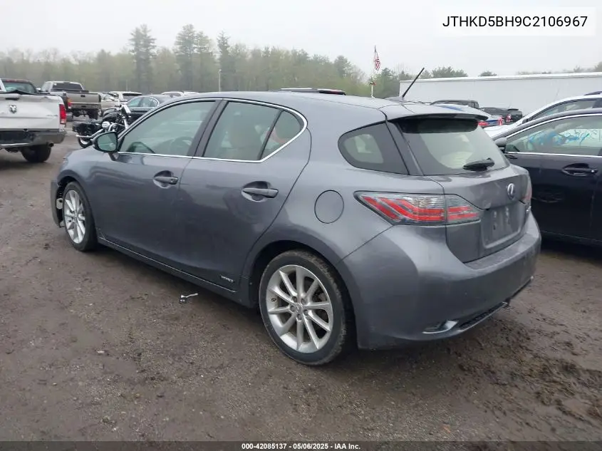 2012 Lexus Ct 200H Premium VIN: JTHKD5BH9C2106967 Lot: 42085137