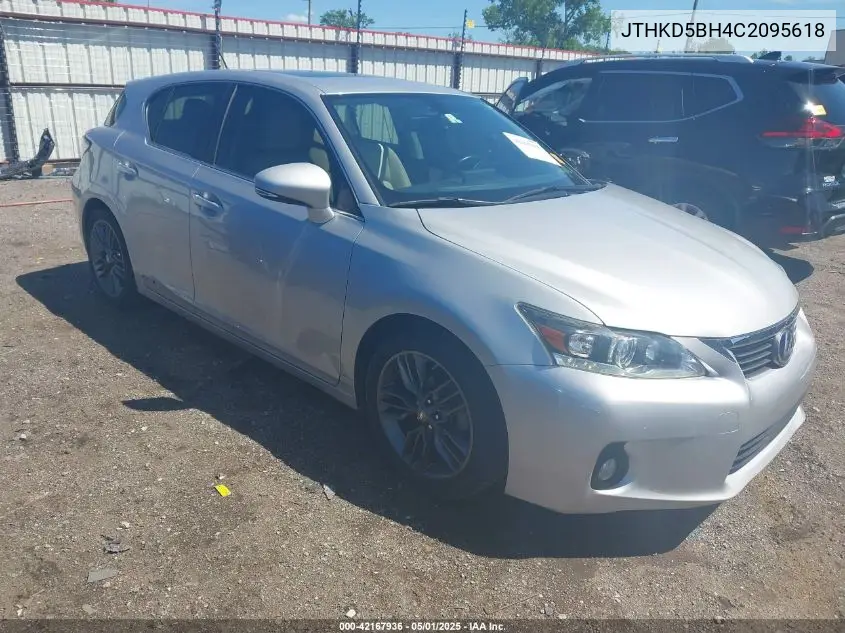 2012 Lexus Ct 200H Premium VIN: JTHKD5BH4C2095618 Lot: 42167936