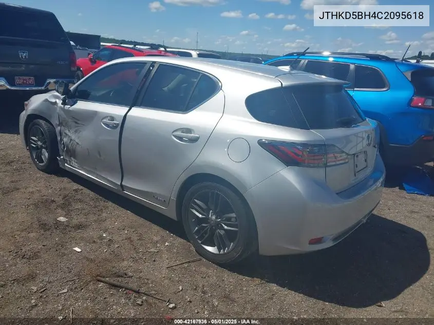 2012 Lexus Ct 200H Premium VIN: JTHKD5BH4C2095618 Lot: 42167936