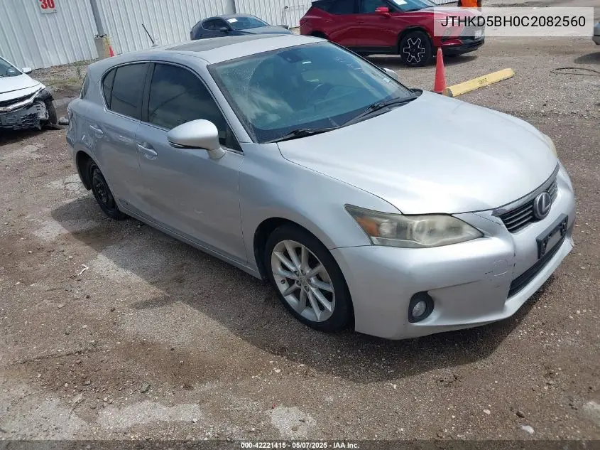 2012 Lexus Ct 200H Premium VIN: JTHKD5BH0C2082560 Lot: 42221415