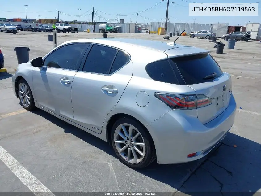 2012 Lexus Ct 200H Premium VIN: JTHKD5BH6C2119563 Lot: 42406061