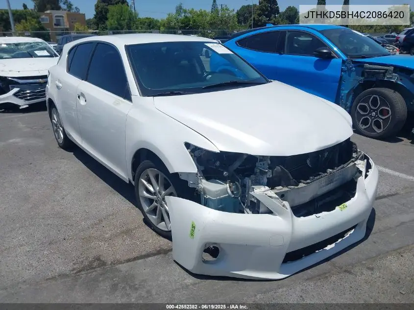 2012 Lexus Ct 200H VIN: JTHKD5BH4C2086420 Lot: 42552382
