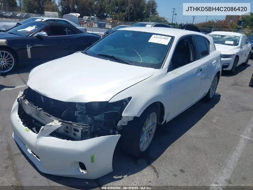 2012 Lexus Ct 200H VIN: JTHKD5BH4C2086420 Lot: 42552382