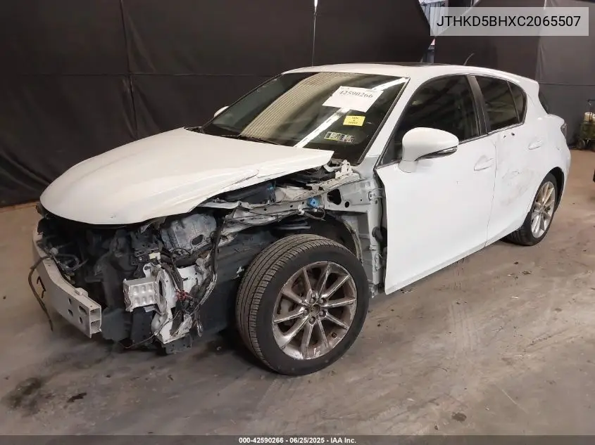 2012 Lexus Ct 200H Premium VIN: JTHKD5BHXC2065507 Lot: 42590266