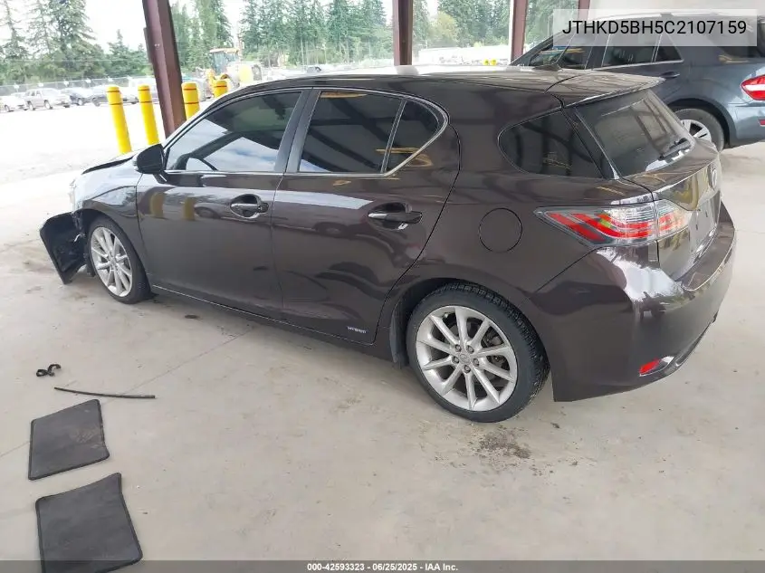 2012 Lexus Ct Premium VIN: JTHKD5BH5C2107159 Lot: 42593323