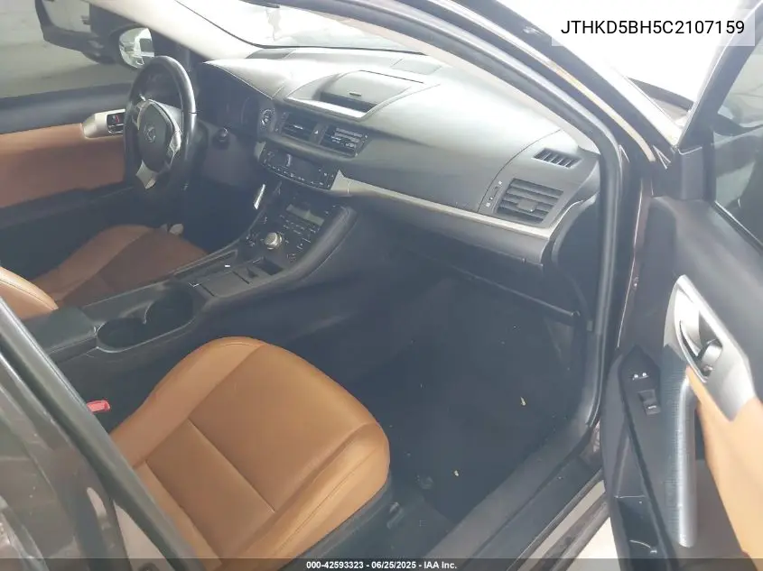 2012 Lexus Ct Premium VIN: JTHKD5BH5C2107159 Lot: 42593323