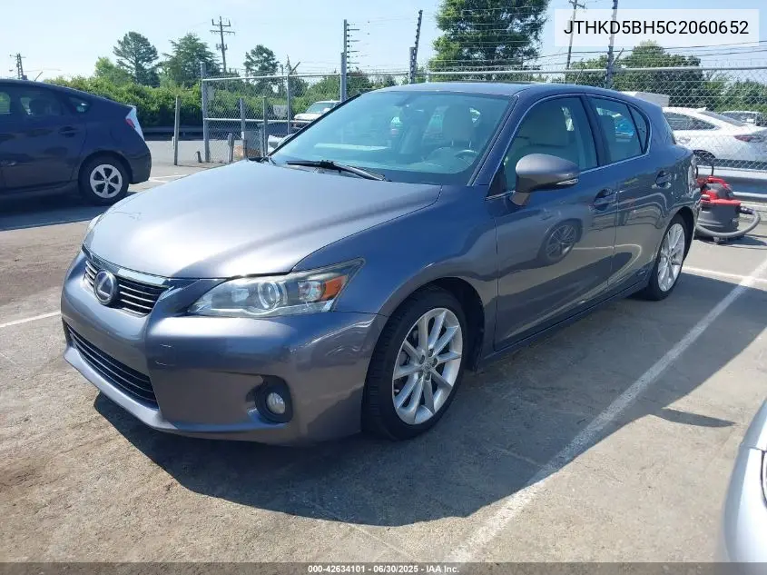 2012 Lexus Ct 200H Premium VIN: JTHKD5BH5C2060652 Lot: 42634101