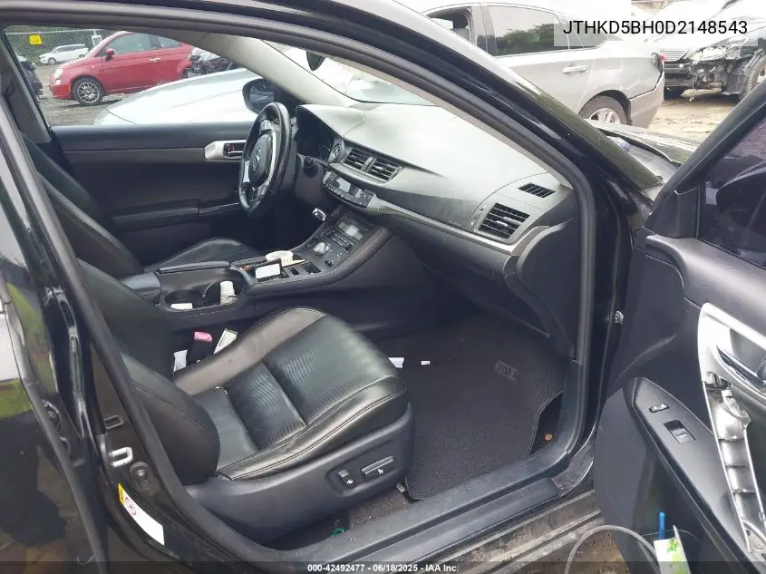 2013 Lexus Ct 200H VIN: JTHKD5BH0D2148543 Lot: 42492477