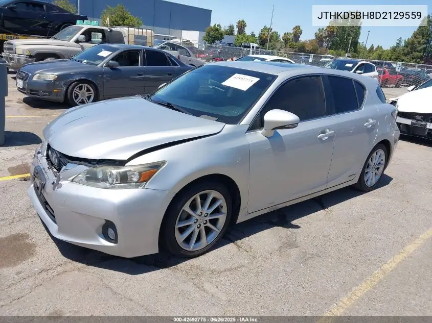 2013 Lexus Ct 200H VIN: JTHKD5BH8D2129559 Lot: 42592775