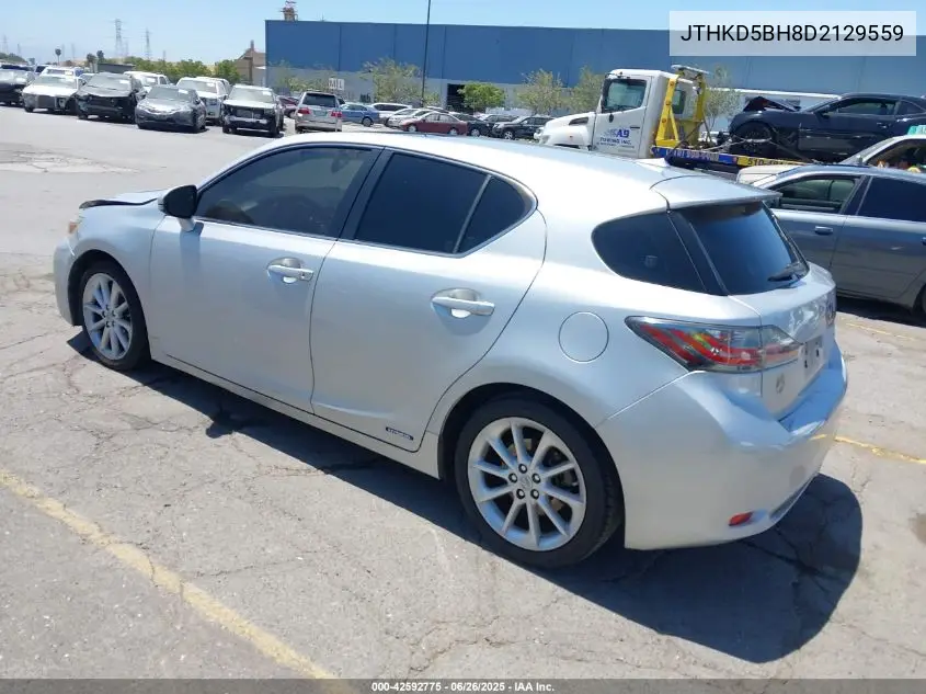 2013 Lexus Ct 200H VIN: JTHKD5BH8D2129559 Lot: 42592775