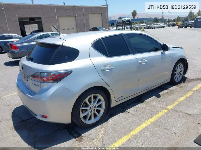 2013 Lexus Ct 200H VIN: JTHKD5BH8D2129559 Lot: 42592775
