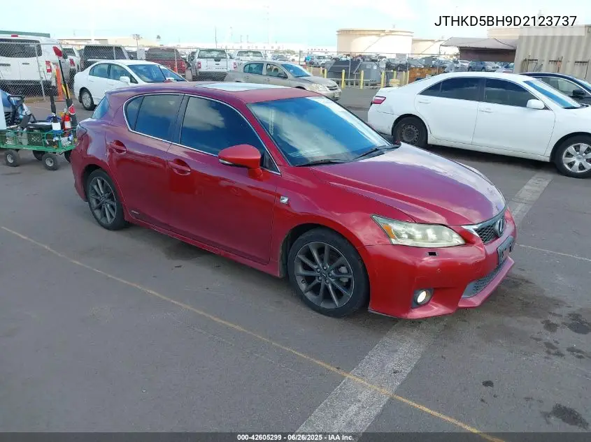 2013 Lexus Ct 200H VIN: JTHKD5BH9D2123737 Lot: 42605299