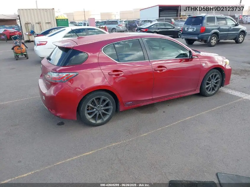 2013 Lexus Ct 200H VIN: JTHKD5BH9D2123737 Lot: 42605299