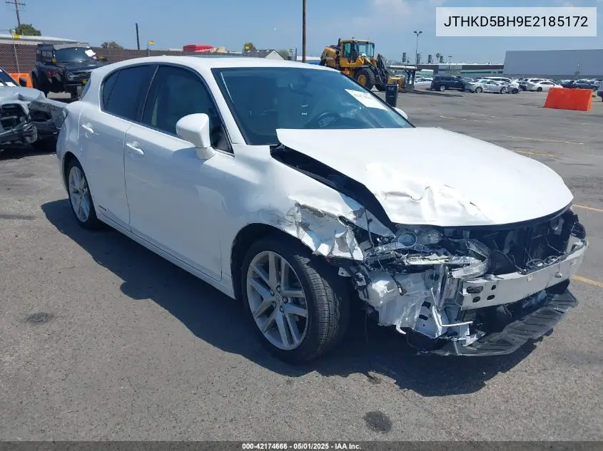 2014 Lexus Ct 200H VIN: JTHKD5BH9E2185172 Lot: 42174666