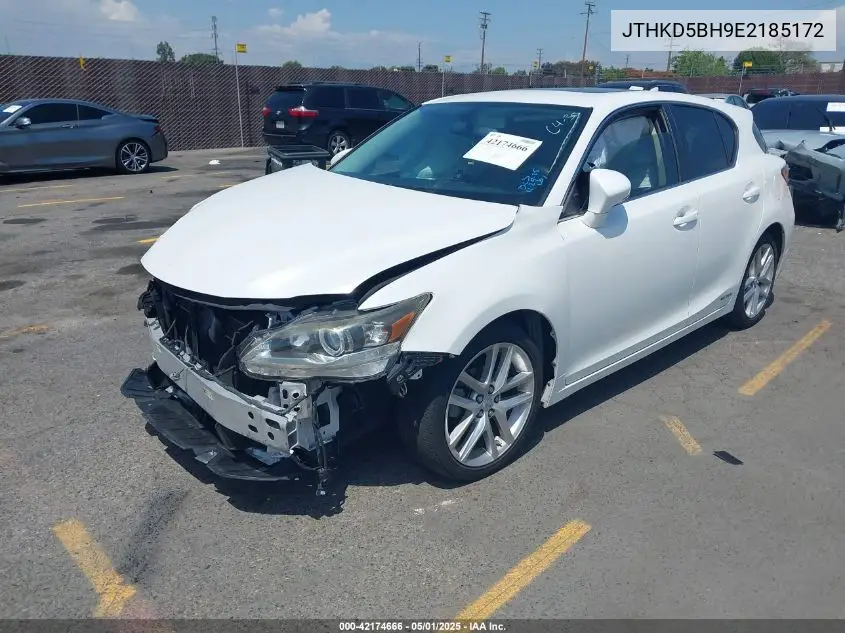 2014 Lexus Ct 200H VIN: JTHKD5BH9E2185172 Lot: 42174666