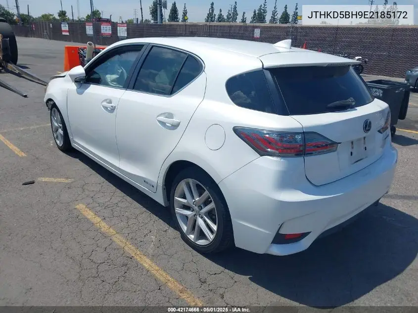 2014 Lexus Ct 200H VIN: JTHKD5BH9E2185172 Lot: 42174666