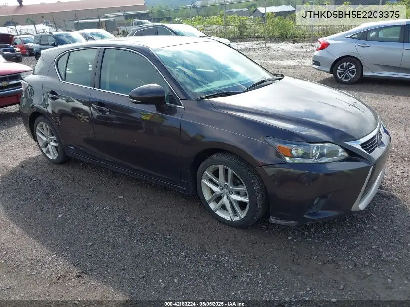 2014 Lexus Ct 200H VIN: JTHKD5BH5E2203375 Lot: 42183224