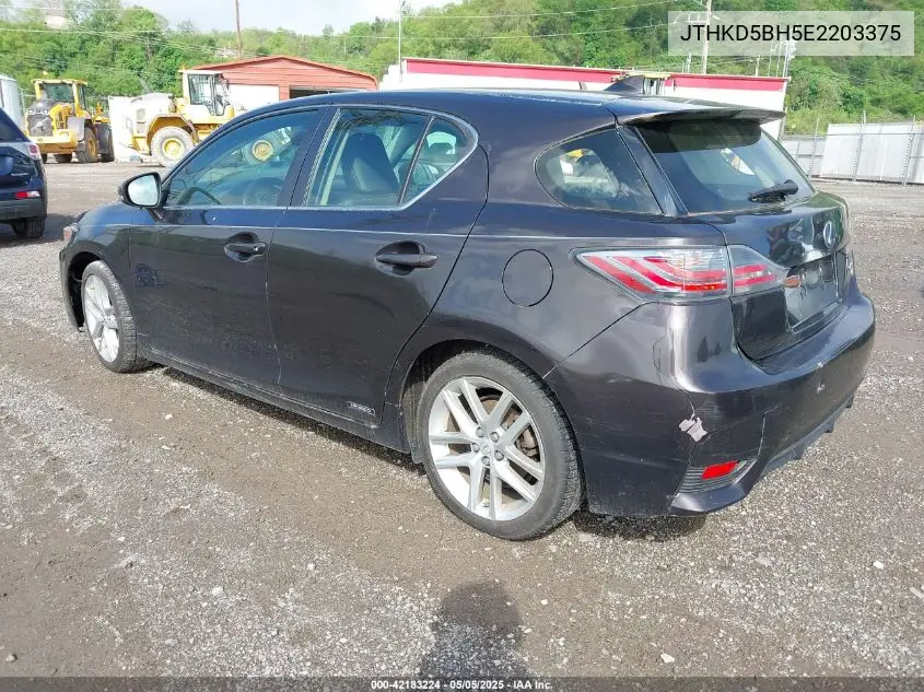 2014 Lexus Ct 200H VIN: JTHKD5BH5E2203375 Lot: 42183224