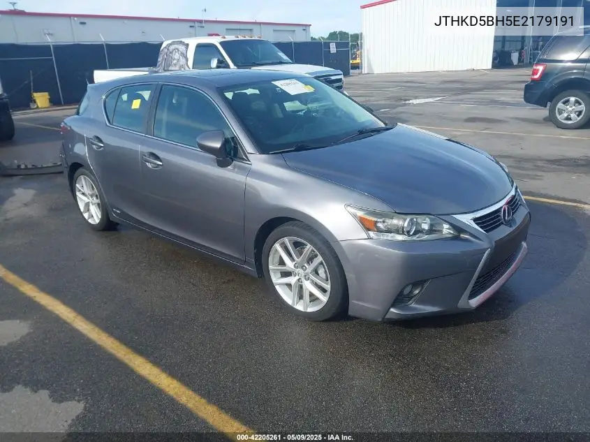 2014 Lexus Ct 200H VIN: JTHKD5BH5E2179191 Lot: 42205261