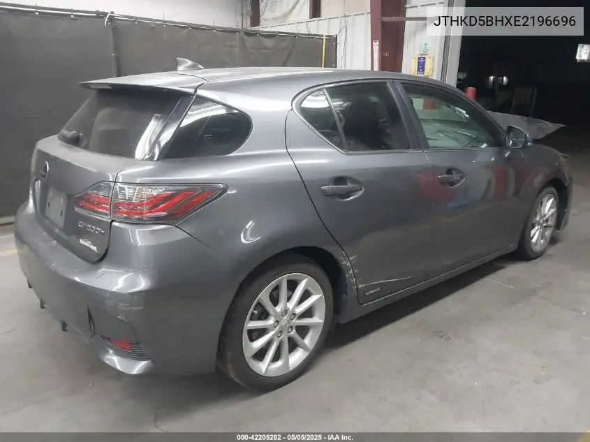 2014 Lexus Ct 200H VIN: JTHKD5BHXE2196696 Lot: 42205282