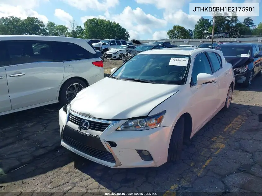 2014 Lexus Ct 200H VIN: JTHKD5BH1E2175901 Lot: 42238546