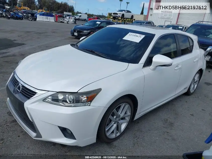 2014 Lexus Ct 200H VIN: JTHKD5BH5E2197612 Lot: 42249825