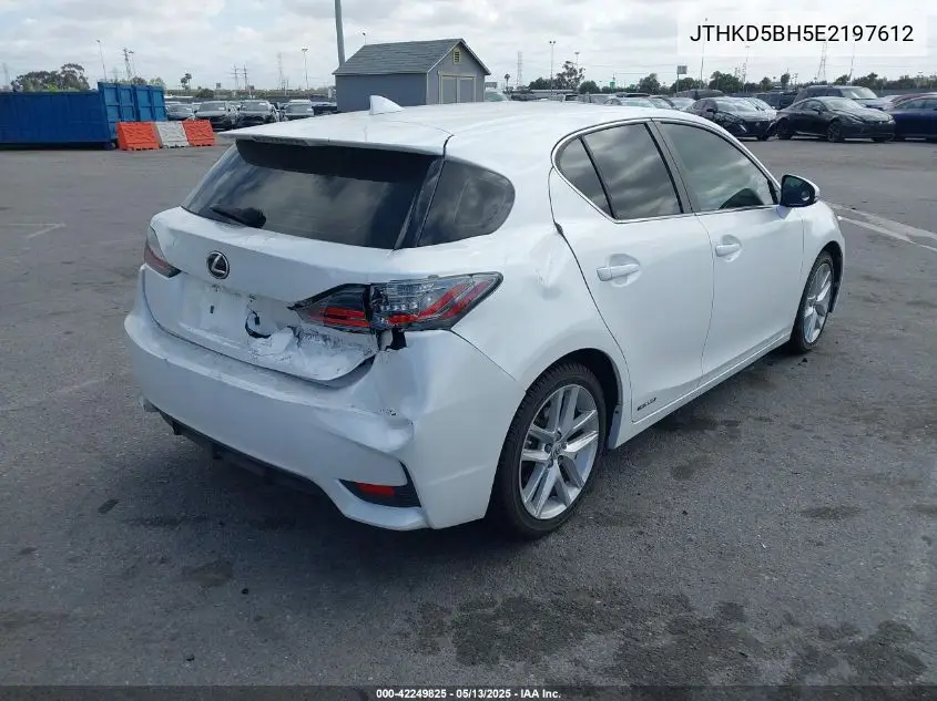 2014 Lexus Ct 200H VIN: JTHKD5BH5E2197612 Lot: 42249825